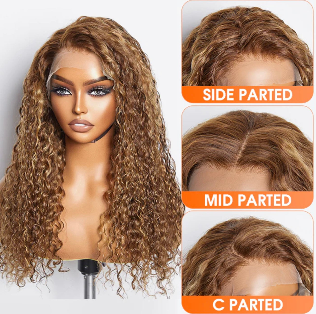 Pre-Plucked 13x4 Lace Front Water Wavy Wig Free Part 150% Density