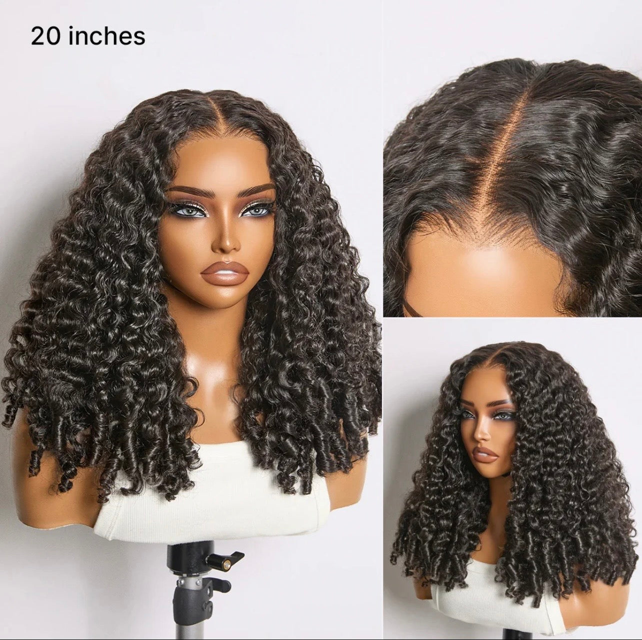 150% Density 13x6 Glueless 3D Cap Pre-bleached Lace Frontal Wig Burmese Curly